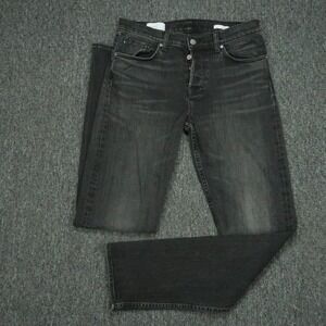 Baldwin Jeans Men 30x33 Black Modern Slim Tompkins‎ Selvedge Straight 5 Pocket